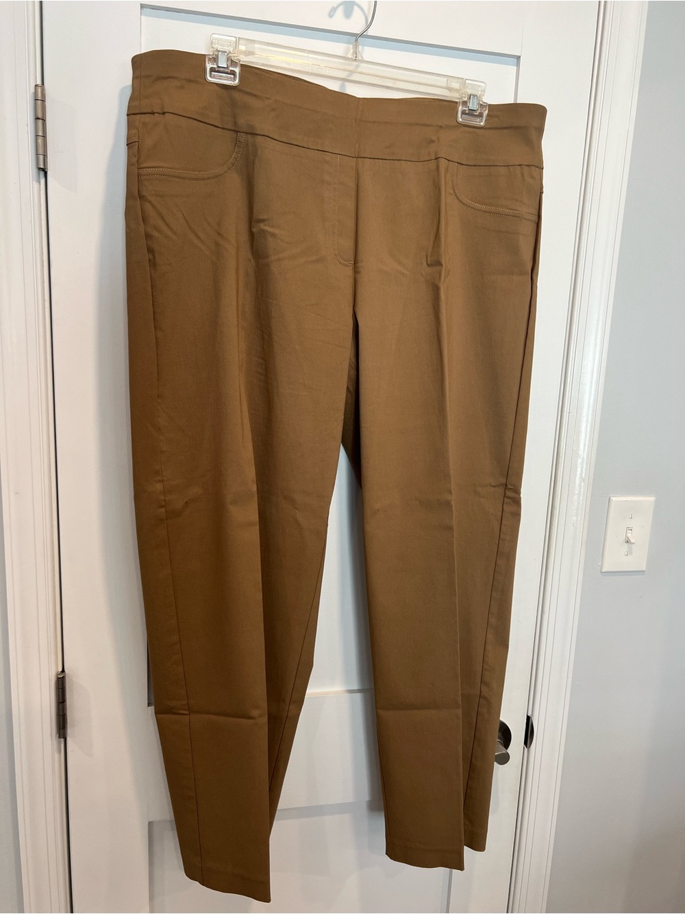 Ruby Rd. Woman Pull-on Straight-Leg Pants in Camel